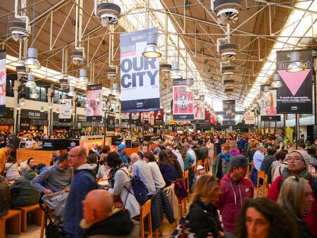 LISBON, PORTUGAL: Time Out Market is a food hall located in Mercado da Ribeira at Cais do Sodre in Lisbon and is a major touristic attraction for food lovers all over the worldのeditorial素材
