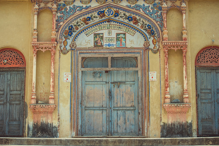 An example of eastern architecture in Rishikeshの写真素材
