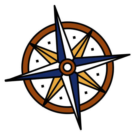 Rose of Wind. Compass. Vector.のイラスト素材