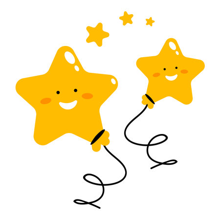 Funny stars, hot air balloons