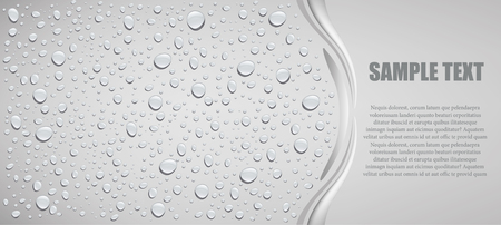 water drops on grey background with place for textのイラスト素材