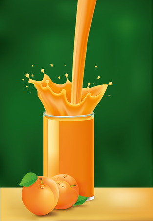 splash of apricots juiceのイラスト素材