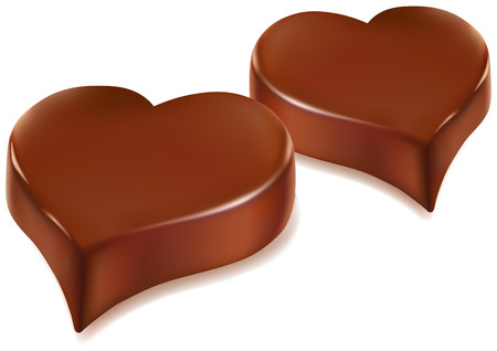 couple chocolate heart candy valentine symbolのイラスト素材