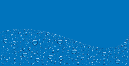 water drops on blue background with place for textのイラスト素材