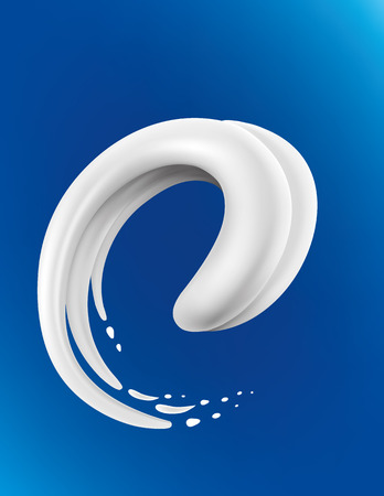 milk splash creating tongue shapeのイラスト素材