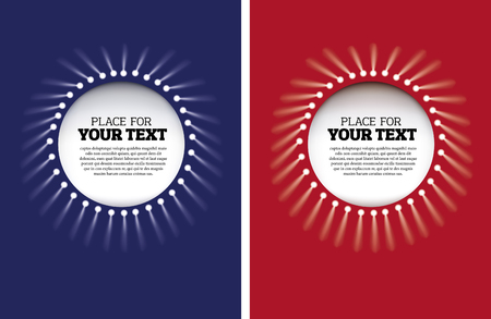 Color banner with lights shining and place for textのイラスト素材