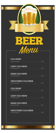 beer menu, blanket design for pubのイラスト素材