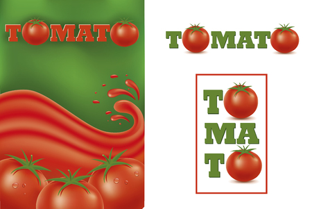 Set design graphic with Tomatoのイラスト素材