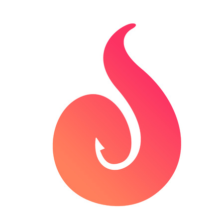 Flat abstract logo fire flame illustrationのイラスト素材