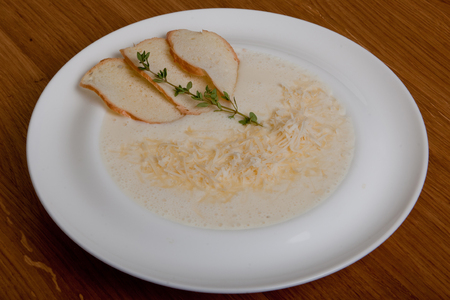 Cheese soup Boulangerの写真素材