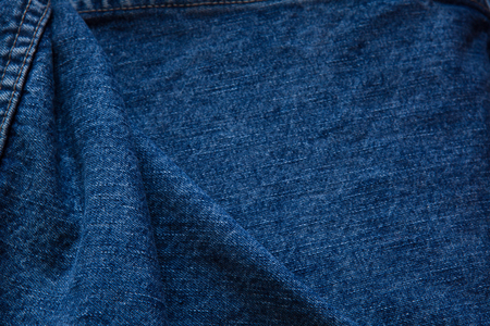 Striped textured blue used jeans denim linen vintage background.の写真素材
