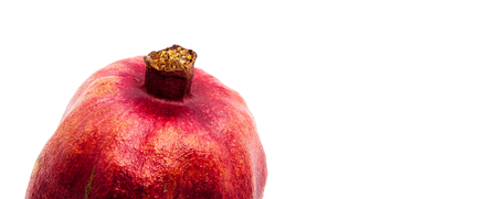 Pomegranate fruit isolated on a white background.の写真素材