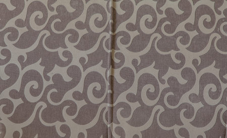 cool retro floral wallpaper in tan and brown design.