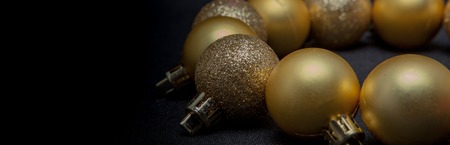 New Year's decor on a pink background with red toys. Place under your text.の写真素材