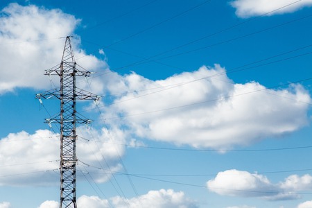 High Voltage Electric Tower. High voltage post or High voltage tower Power concept.の写真素材