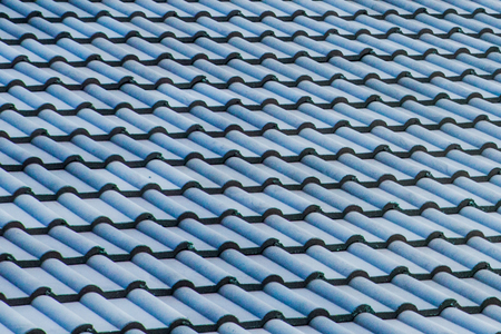 Spanish tile roof. Abstract background texture Mediterranean architectural details.の写真素材