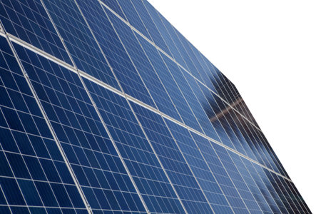 Solar Panels isolated in white background for solar energy concept images.