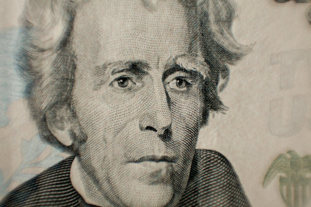 Andrew Jackson as depicted on the US 20 Dollar Bill.