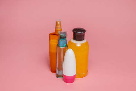 Bath Accessories, daily bodycare concept, organic bath productsの写真素材