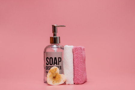 Bath Accessories, daily bodycare concept, organic bath productsの写真素材