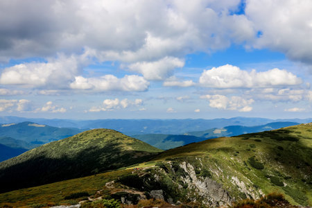 Incredible view of the mountain range. Mountain landscape