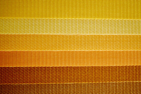 Catalog of different shades of fabric colors. Variety of color of dense fabric. Color palette.の写真素材