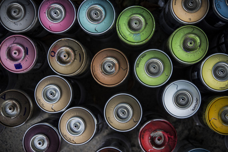 Color spray paint. Street artの写真素材