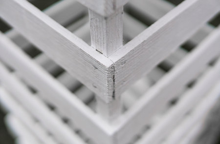 Wood decoration on a wedding. Wooden arch.の写真素材