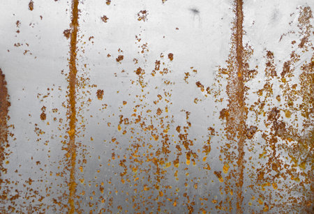 Painted metal rusted background. Metal rust texture. Erosion metal. Scratched and dirty texture on...