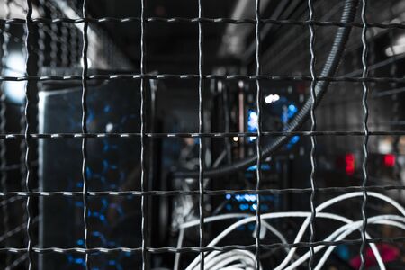 Computers in modern computer club for gamers and peoples who love playing games.の写真素材