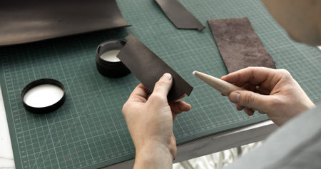 Preparing leather for edge finishing