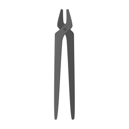 Pliers icon. Gray monochrome illustration of pliers vector icon for webのイラスト素材