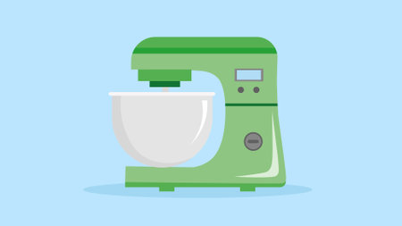 Kitchen mixer. Flat style vector illustration on light blue background.のイラスト素材
