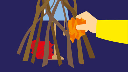 Hand holding a piece of paper. Vector illustration in flat style.のイラスト素材