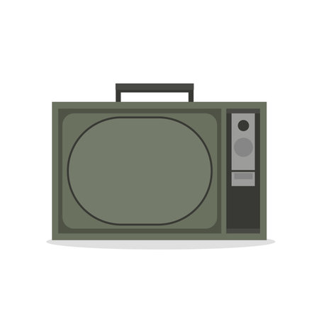 Retro television icon. Device gadget technology and electronic theme. Isolated design. Vector illustrationのイラスト素材