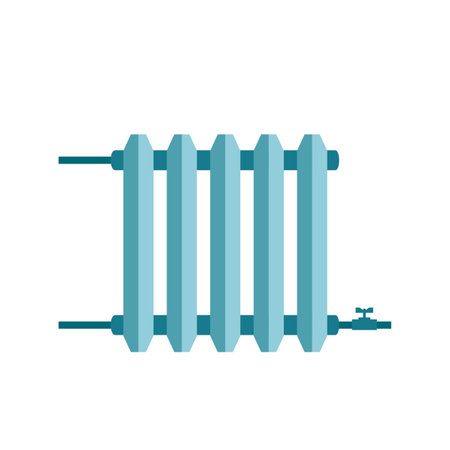 Heating radiator icon. Flat illustration of heating radiator vector icon for web designのイラスト素材