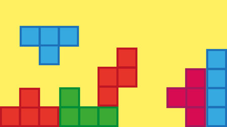 abstract background with a lot of colorful cubes in a flat styleのイラスト素材