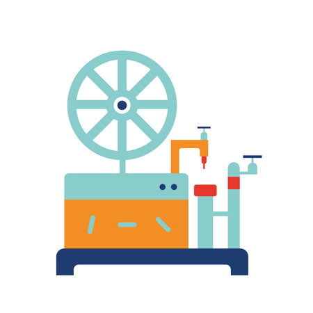 Cinema equipment icon. Flat color design. Vector illustration.のイラスト素材