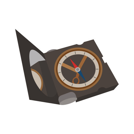 Compass icon. Flat illustration of compass vector icon for web designのイラスト素材