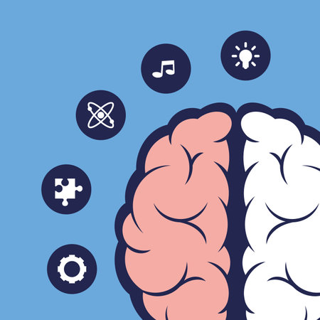 brain human design, vector illustration eps10 graphic flat style iconのイラスト素材