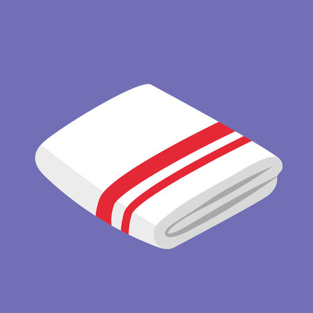Towel isometric 3d icon isolated on violet background.のイラスト素材