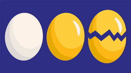 Set of easter eggs. Vector illustration in flat design style.のイラスト素材