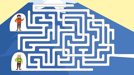 Maze. Game for kids. Puzzle for children. Maze conundrum. Vector illustrationのイラスト素材