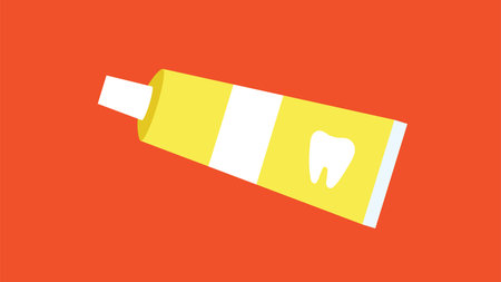 Toothpaste tube icon. Vector illustration in flat design style.のイラスト素材