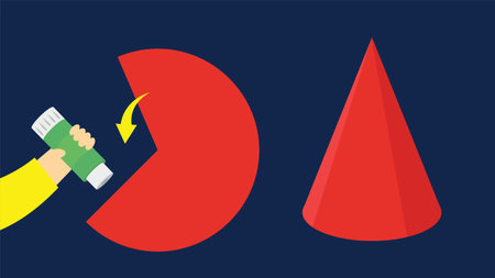 Hand holding a spray bottle. Vector illustration in flat design style.のイラスト素材