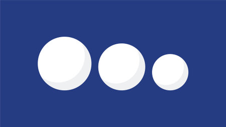 Three white circles on a blue background. Vector illustration. Eps 10のイラスト素材