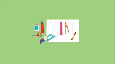 Illustration Vector Graphic of Drawing Tools. Perfect to use for Technology Company
