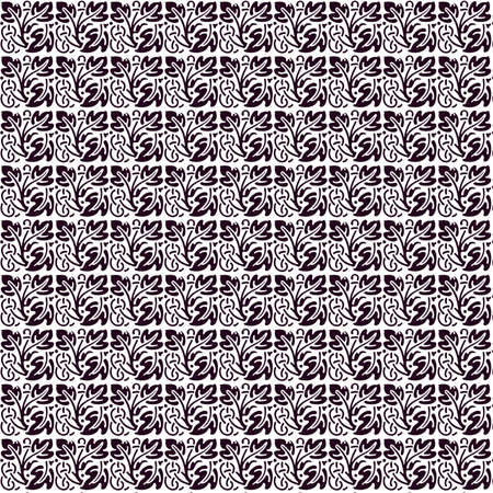 patterns of black flower on white backgroundの写真素材