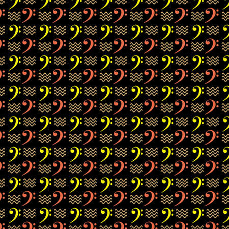 signs with dots and waves on a black backgroundの写真素材