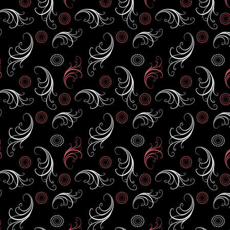 white and pink patterns on black backgroundの写真素材